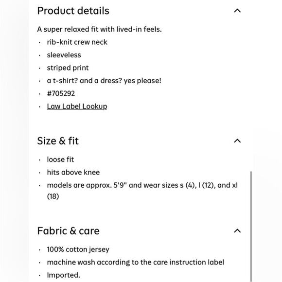 Old Navy Charcoal Stripe Vintage Sleeveless Mini T- Shirt Dress - Picture 7 of 7